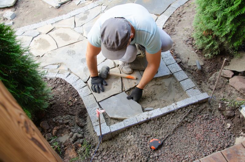 Flagstone Walkway Installation