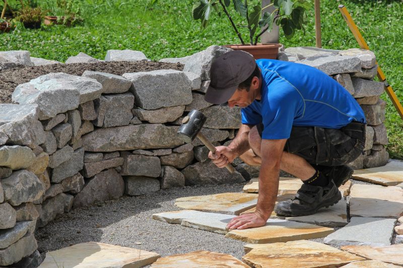 Flagstone Walkway Installation